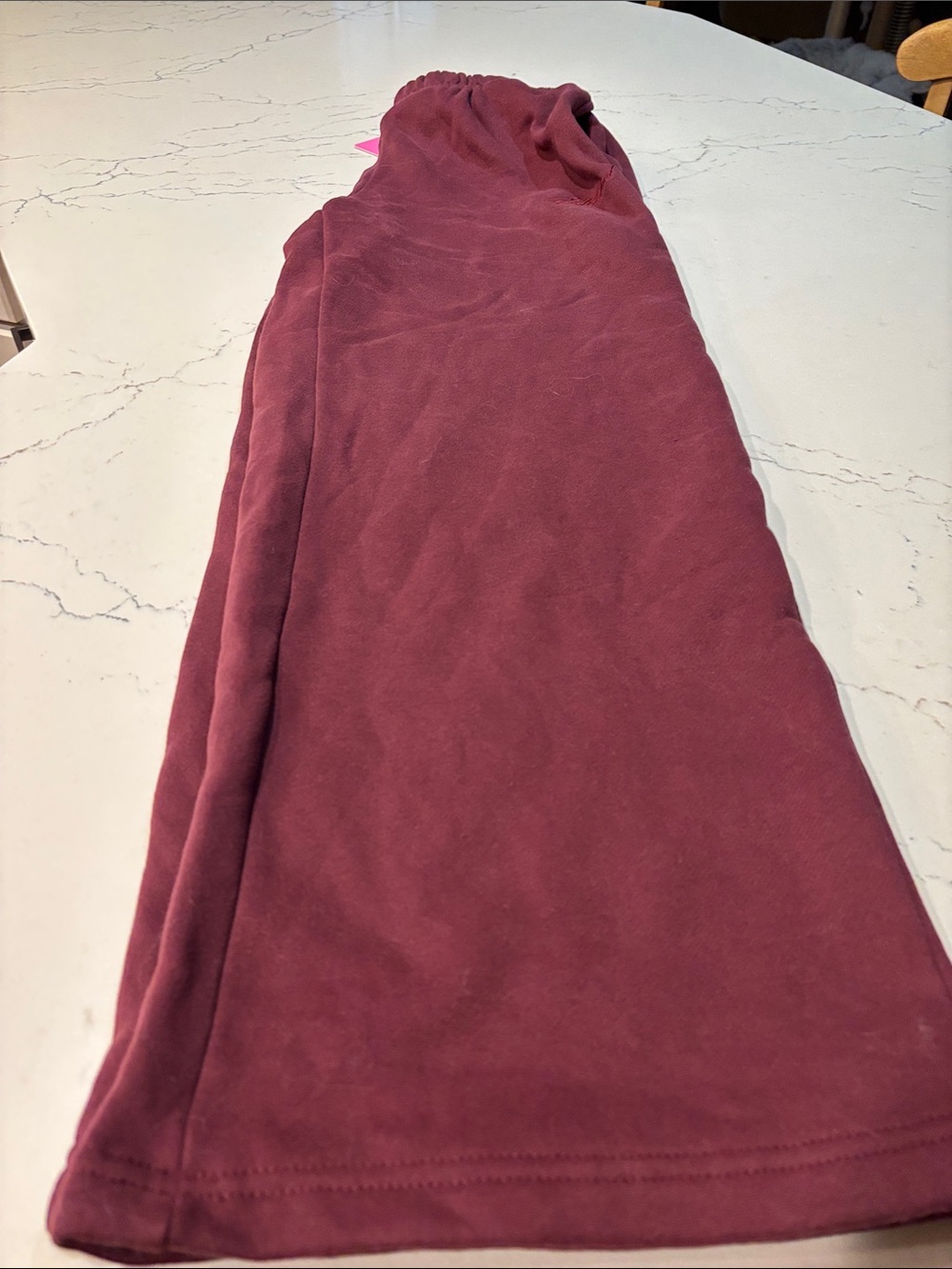 EDIKTED Trending Wide Leg Sweat Pants in Burgundy XS NWT With Pockets